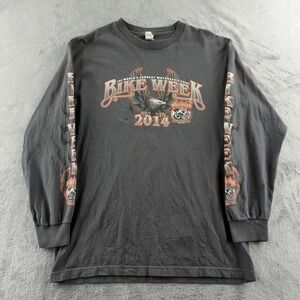 Daytona‎ Bike Week Shirt Mens Large Black Long Sleeve 2014 Eagle Daytona Beach